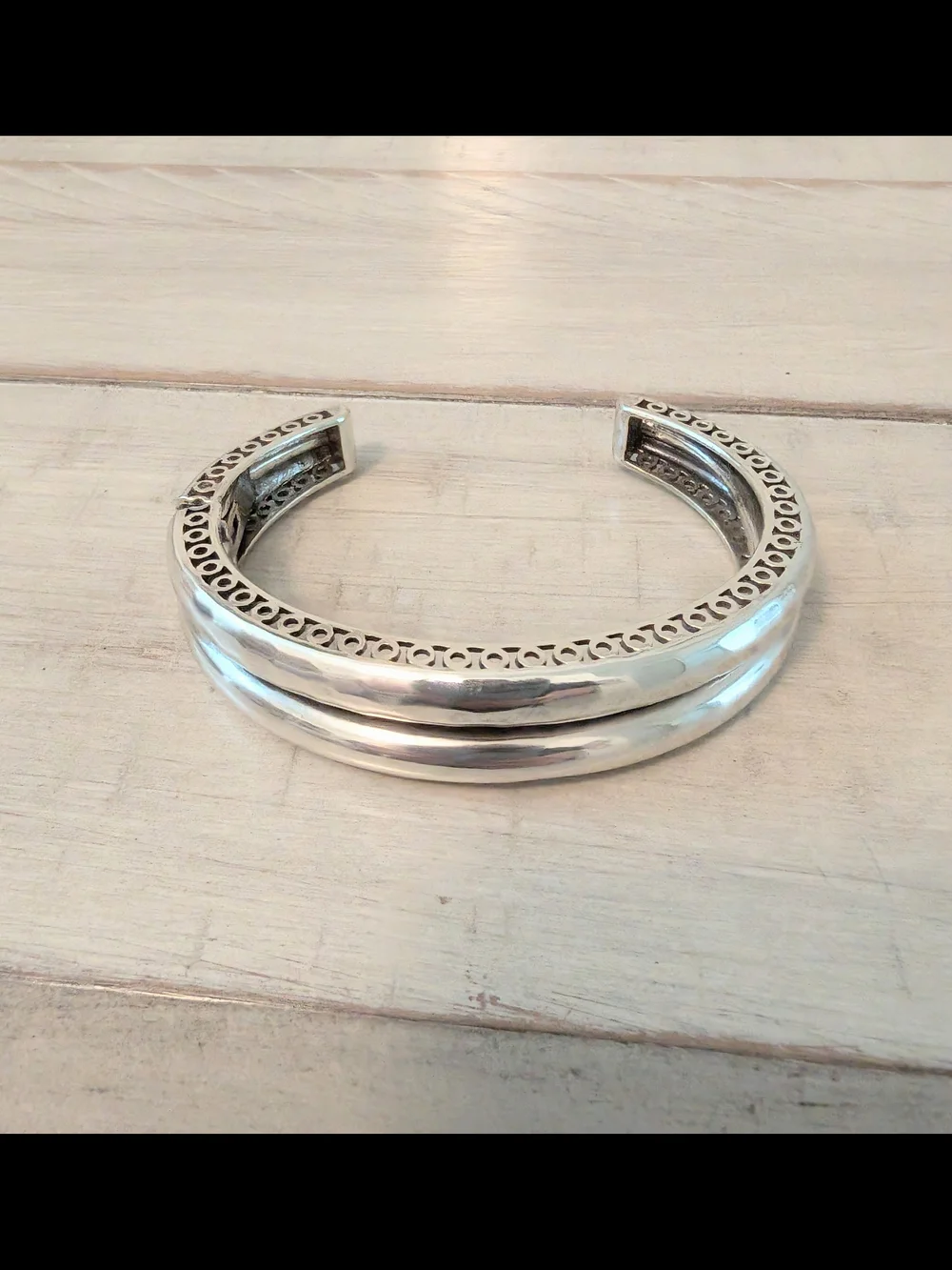Brighton Inner Circle Double Hinged Bangle Silver